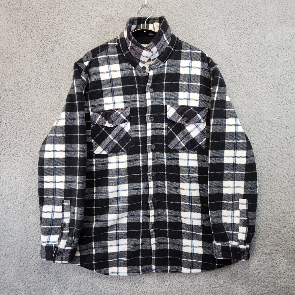 Freedom Foundry Flannel Fleece Lined Shacket Mens‎ Size XL Rustic Casual